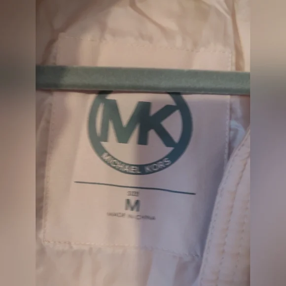 Michael Kors Faux Fur Trim Hooded Puffer Coat Blush Pink NWT Size Medium - Picture 6 of 10